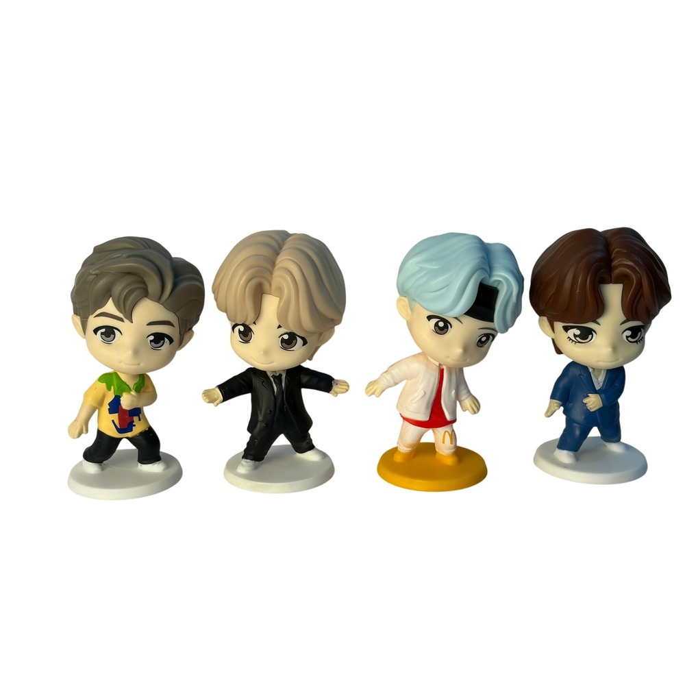 McDonald's TinyTAN x BTS Happy Meal Toys 4 figures Bundle